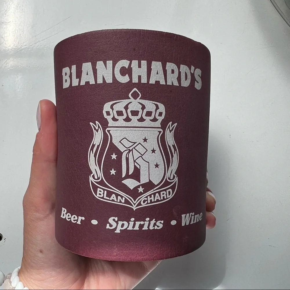 Vintage Blanchard’s Beer • Spirits • Wine foam can koozie